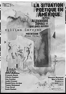 Affiche de La situation poétique en Amérique, Théâtre Bernard Marie Koltès, 2022