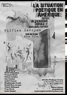 Affiche de La situation poétique en Amérique, Studio Philippe Genty, 2023